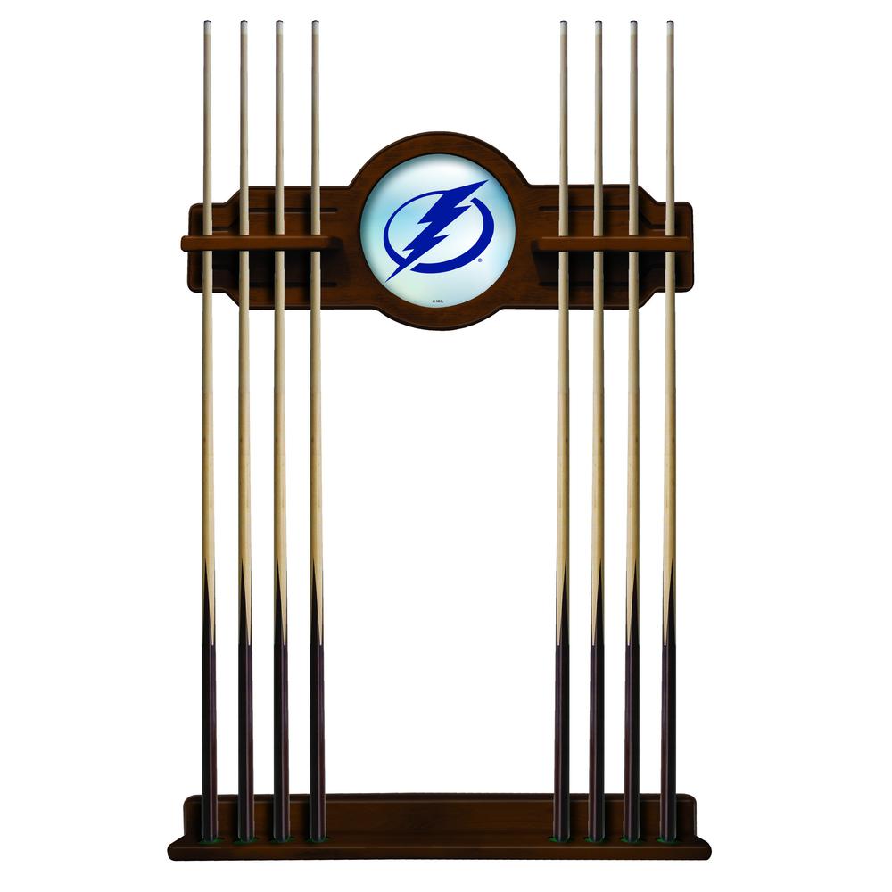 Tampa bay lightning cue rack in chardonnay finish