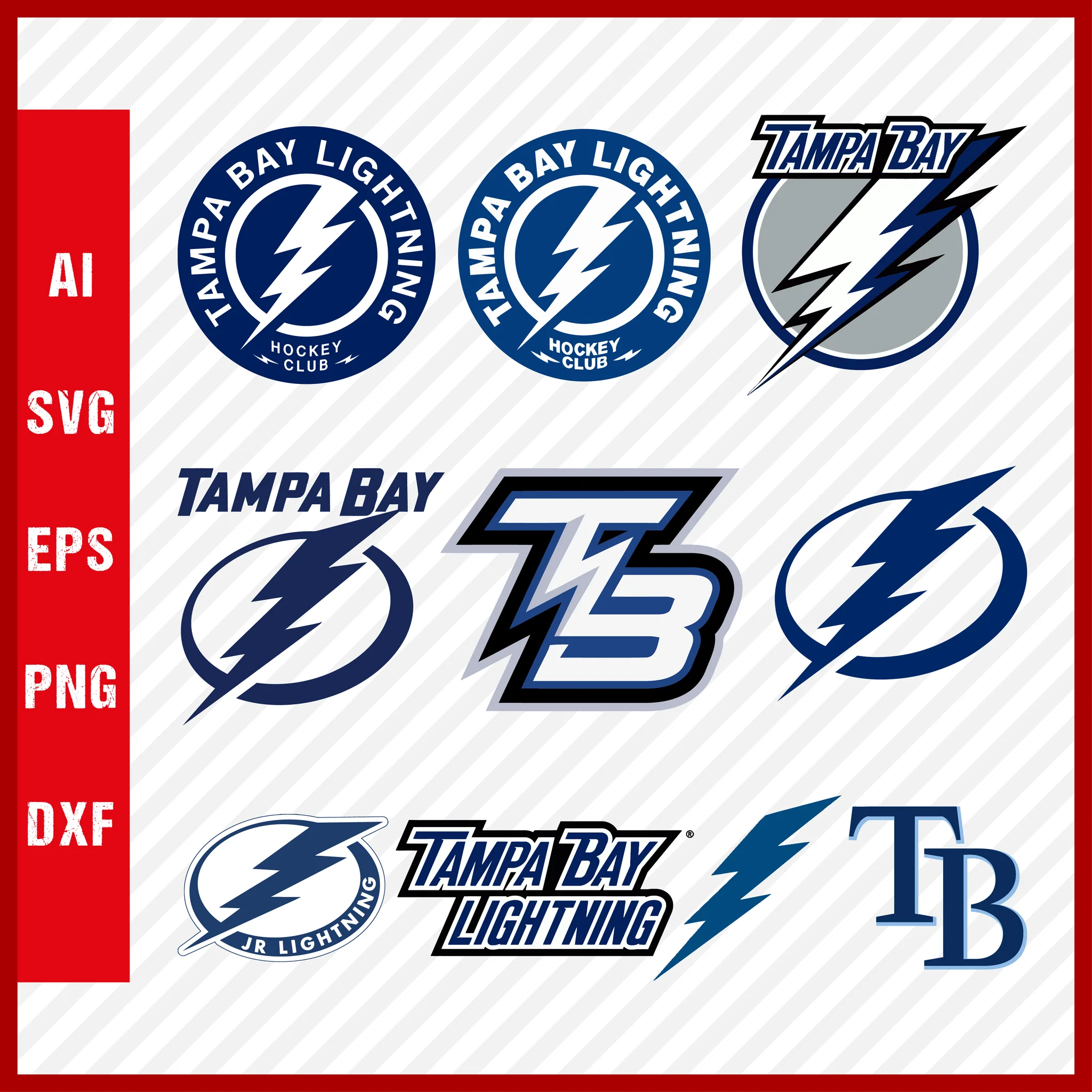 Tampa bay lightning logo tb lightning svg cut file layered