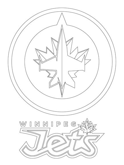 Winnipeg jets logo coloring page sports coloring pages coloring pages winnipeg jets