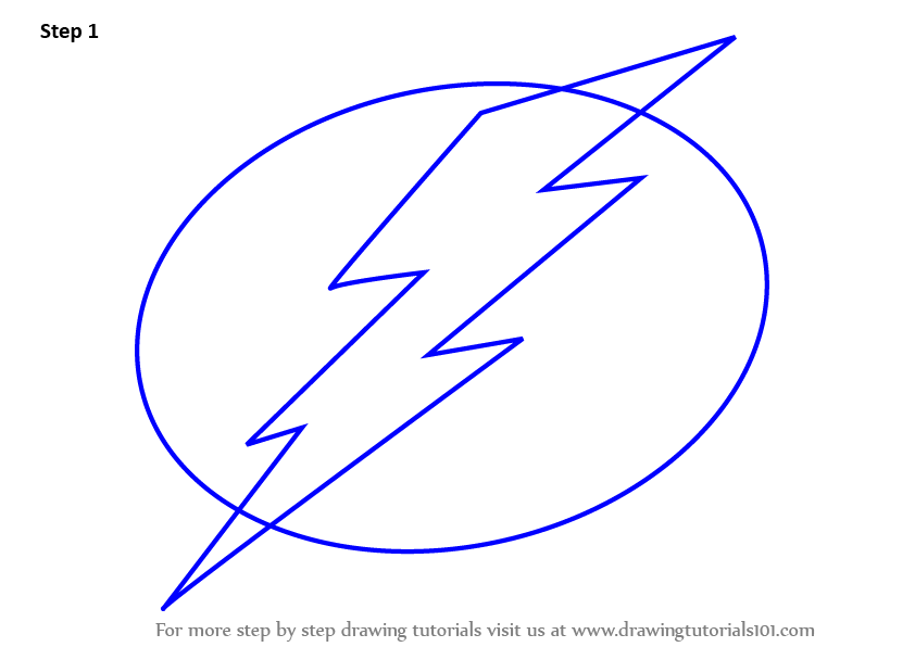 How to draw tampa bay lightning logo nhl step by step