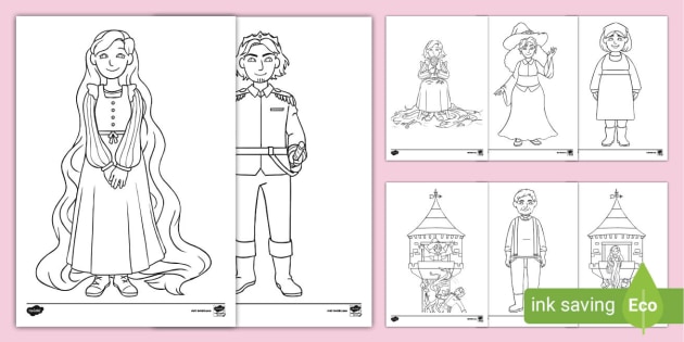 Lovely rapunzel louring pages originals