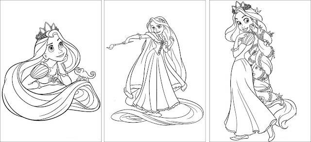 Free rapunzel or tangled coloring pages fun activity for party