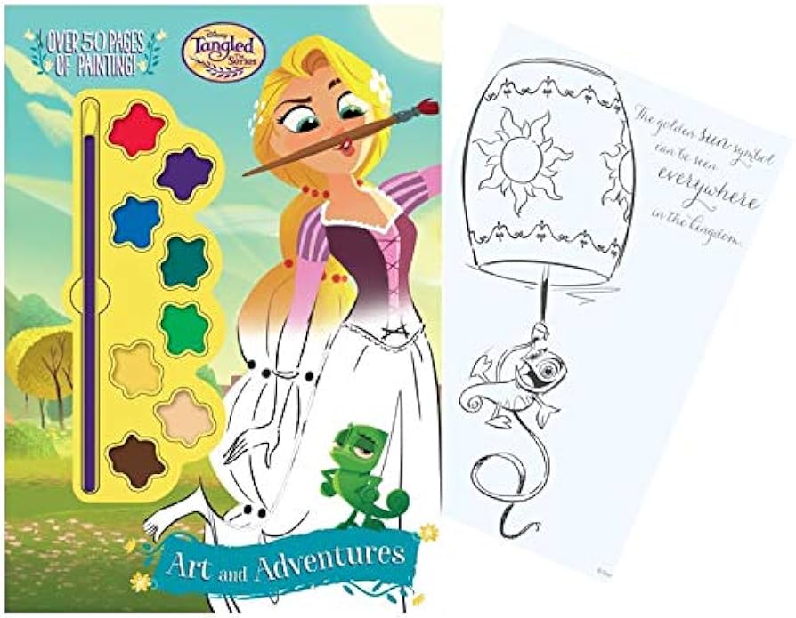 Disney princess tangled art and adventures paint activity book paper craft