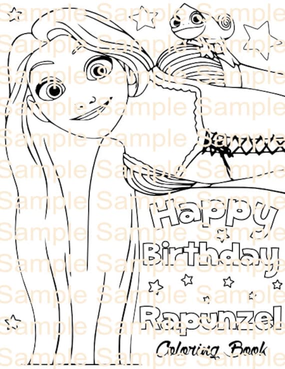 Rapunzel coloring book rapunzel birthday party printables coloring pages sheets princess birthday party favors activity instant download pdf
