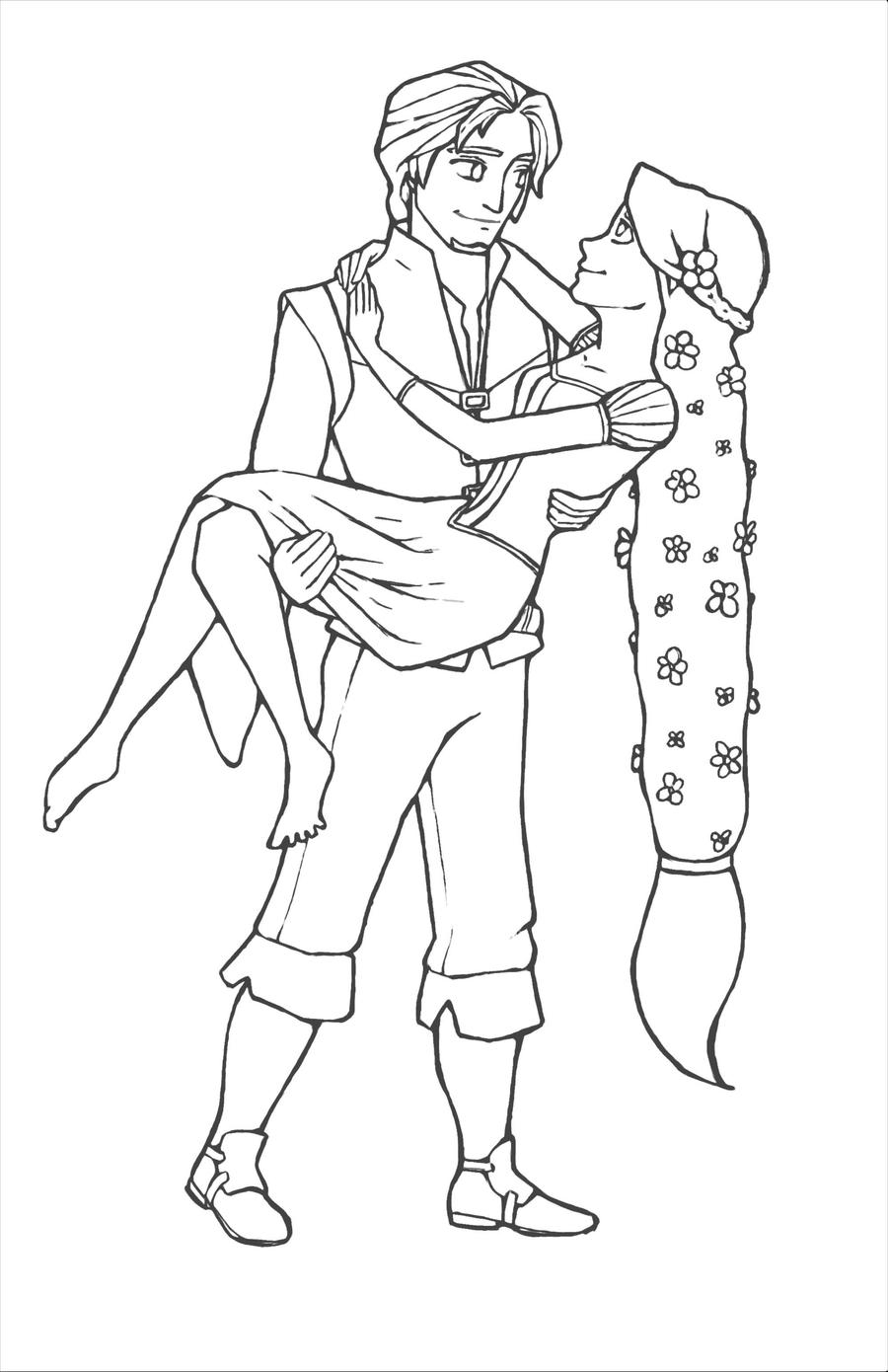 Tangled coloring page by daysleep on