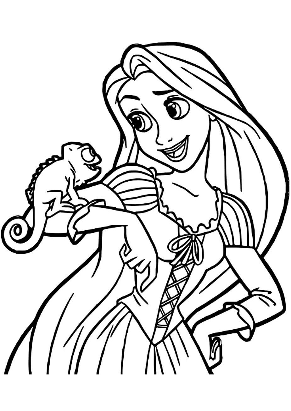 Coloring pages color rapunzel coloring pages new easyble tangled print