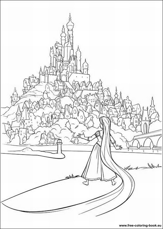 Coloring pages tangled disney