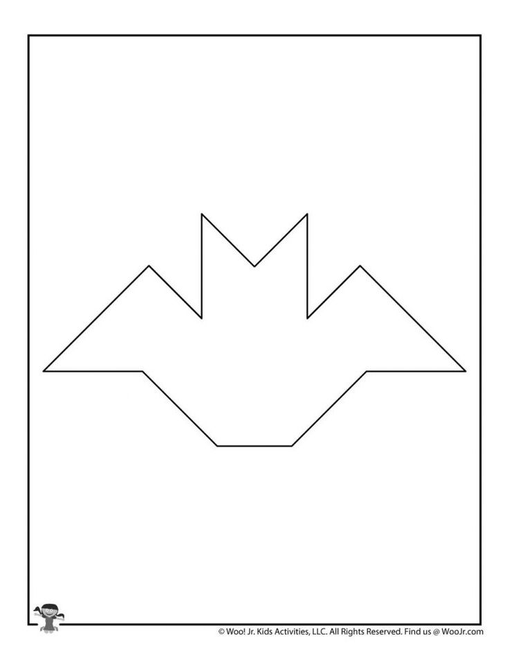 Bat halloween tangrams puzzle for kids woo jr kids activities childrens publishing tangram tangram patterns puzzles for kids