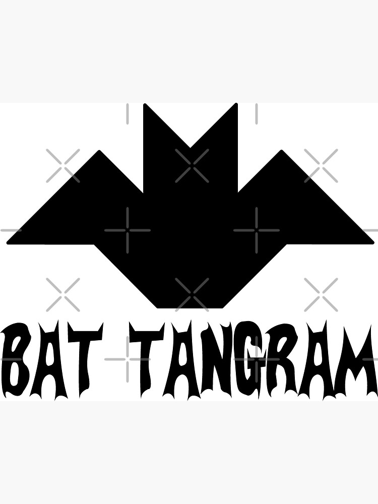 Bat tangram geometry math bat ic hero gift black magnet for sale by nathan frey