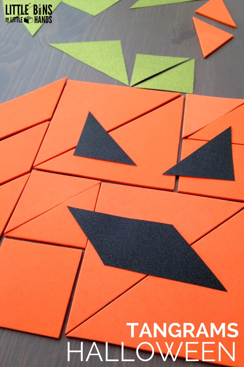Halloween tangrams math activity