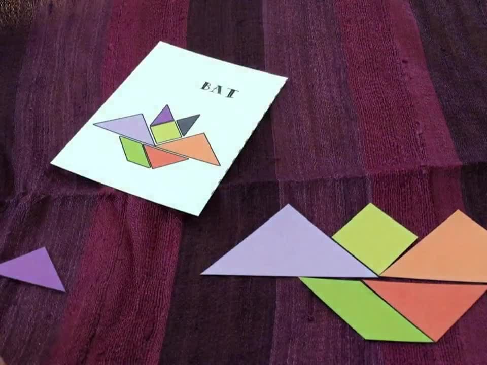 Fun printable halloween tangrams kids activity