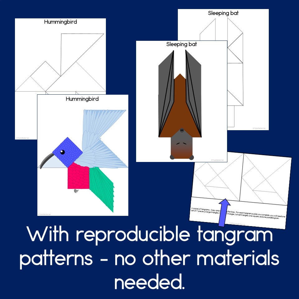 Rain forest animals tangram puzzles printable d shapes math center tangrams made by teachers