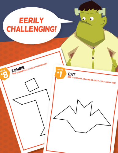 Tangrams â totally spooky tangrams â halloween fun teaching resources