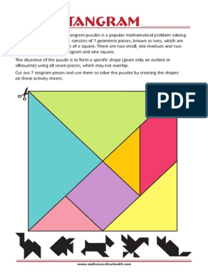 Tangram animals pdf organisms nature