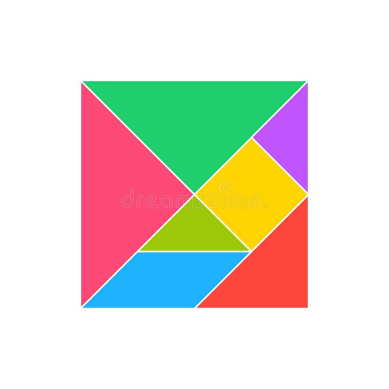 Tangram template stock illustrations â tangram template stock illustrations vectors clipart