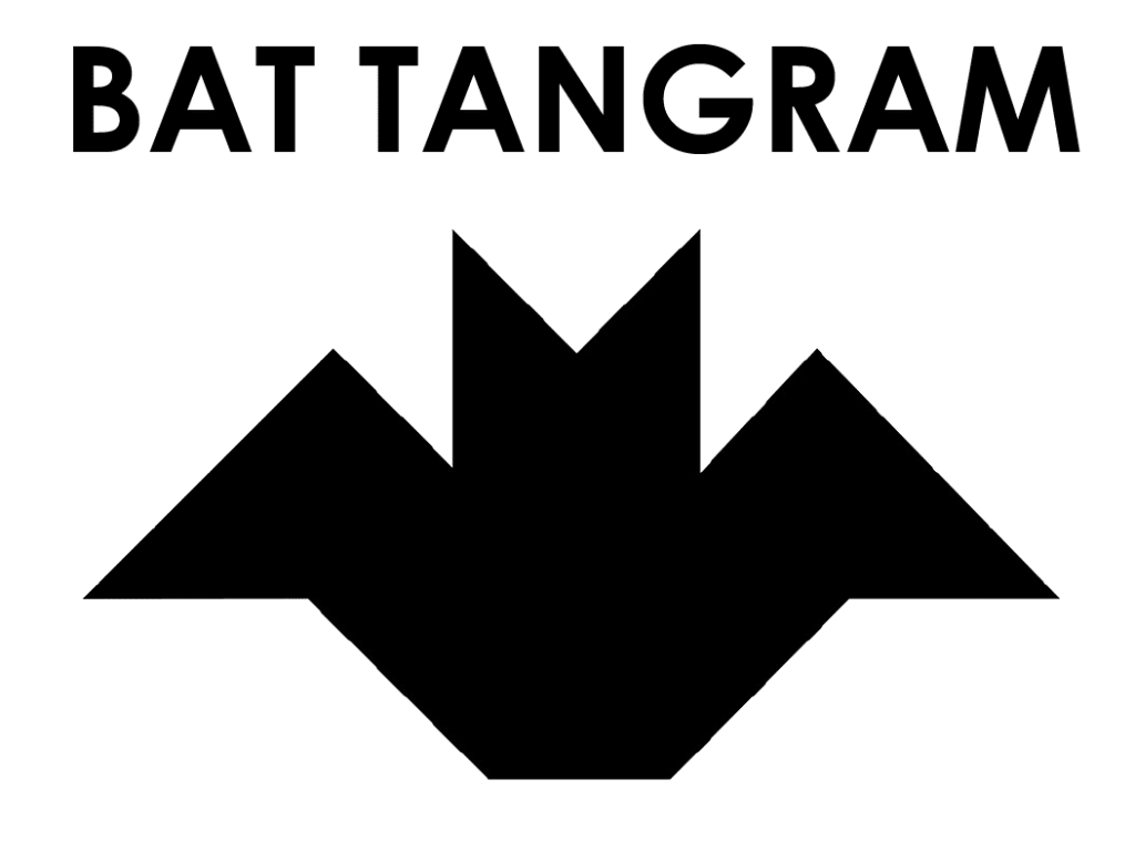 Bat tangram puzzle math love