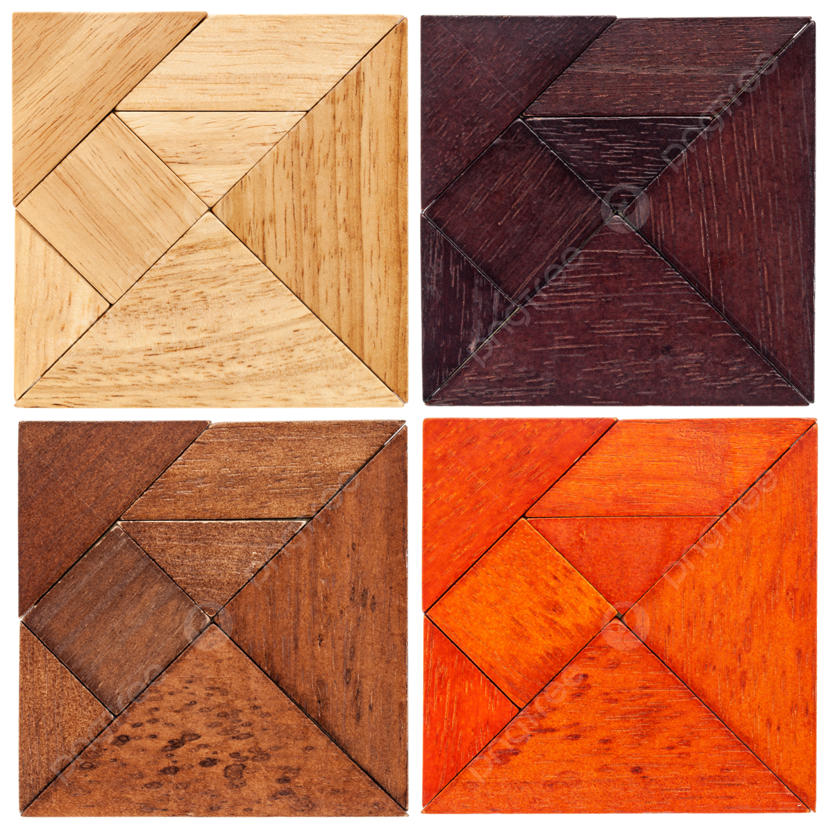 Tangram squares brown parallelogram wood puzzle png transparent image and clipart for free download