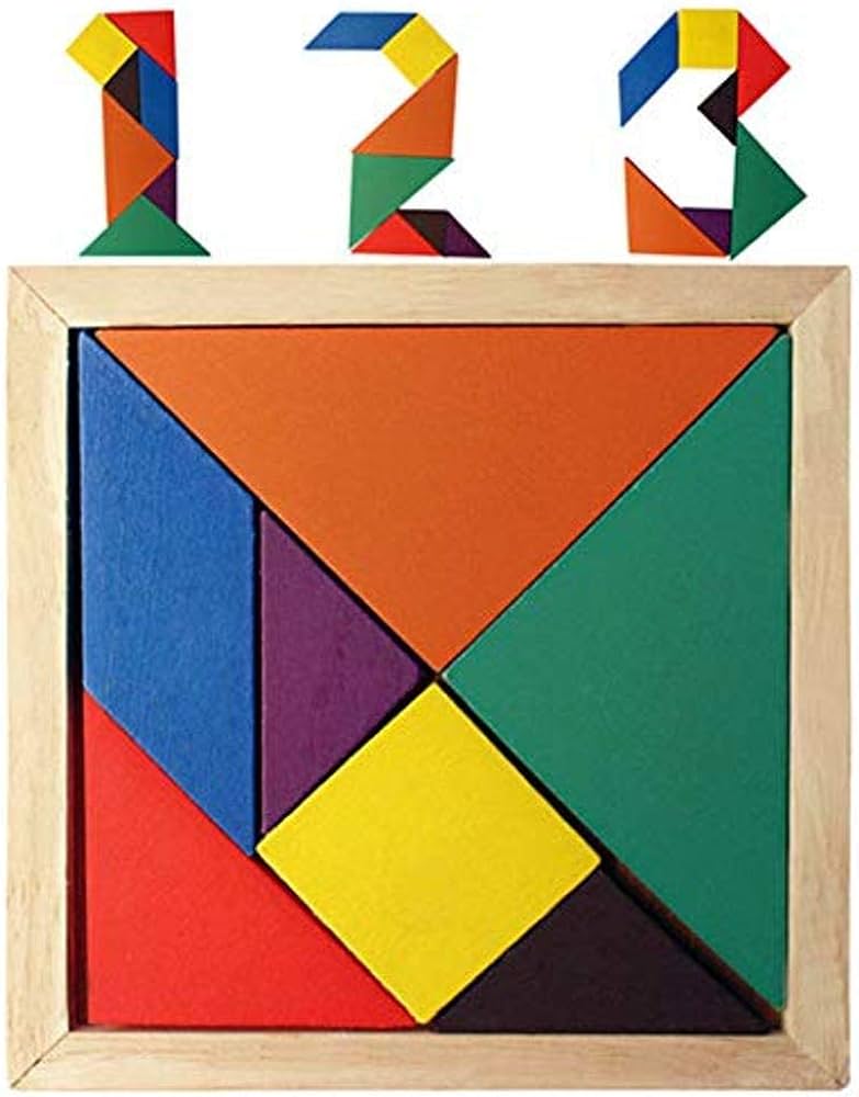 Funblast wooden tangram jigsaw md puzzle telligent blocks for kids multicolor toys games
