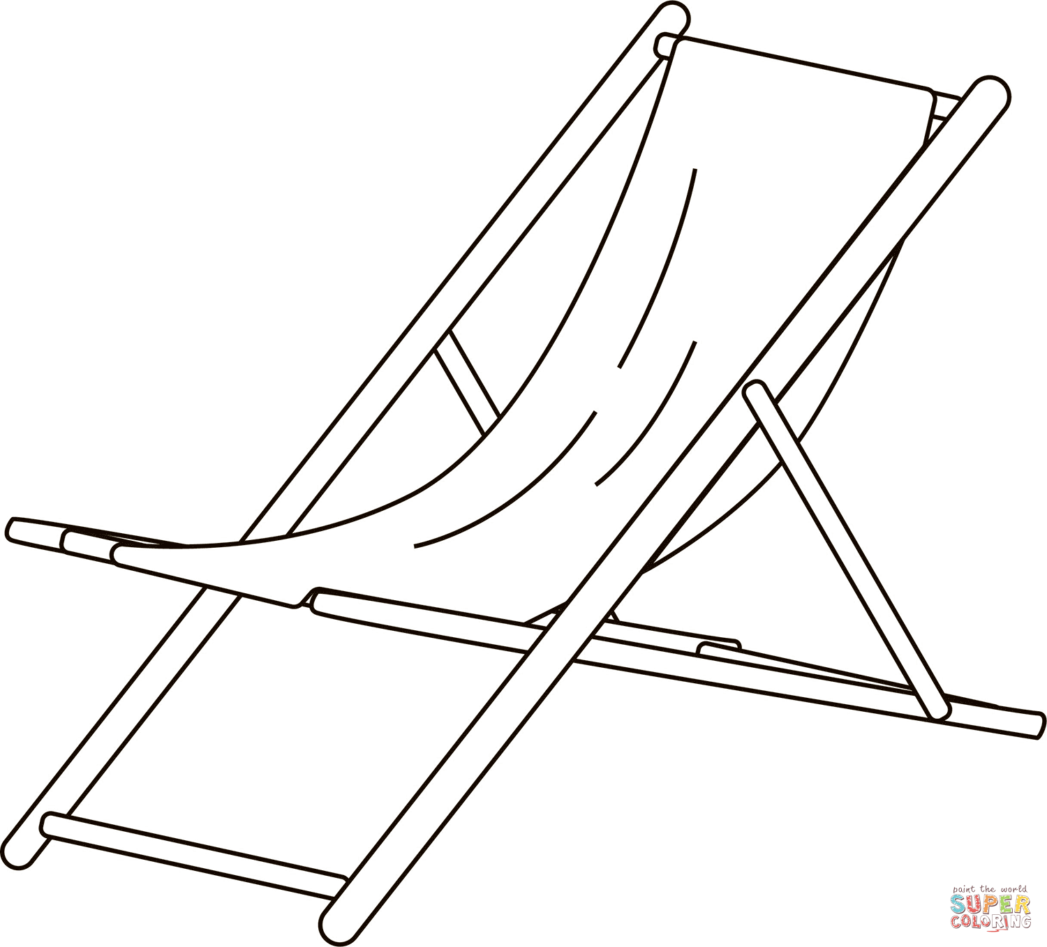 Beach chair coloring page free printable coloring pages