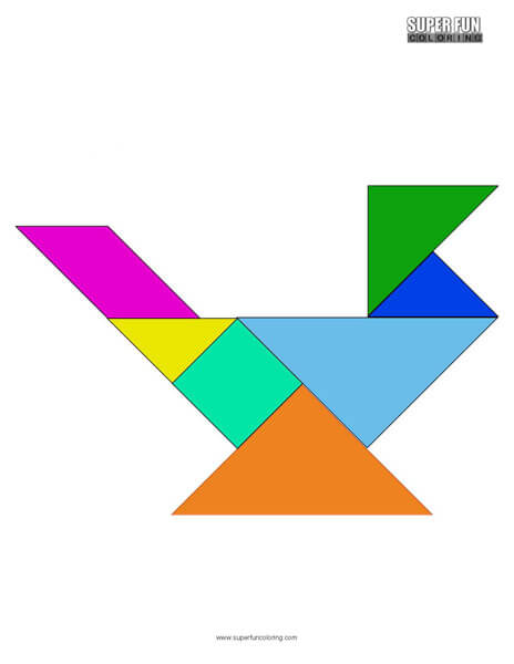 Tangram coloring sheets