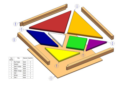Tangram puzzle plan