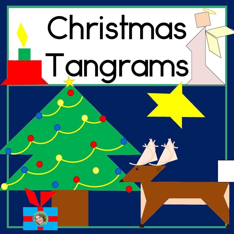 Christmas tangram puzzles printable d shapes math center tangrams made by teachers