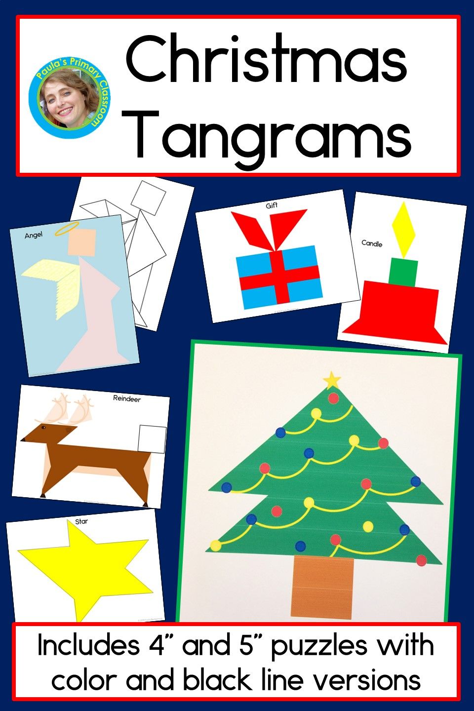 Christmas tangram puzzles printable tangrams d shapes math center christmas tree themes cool christmas trees shapes math centers