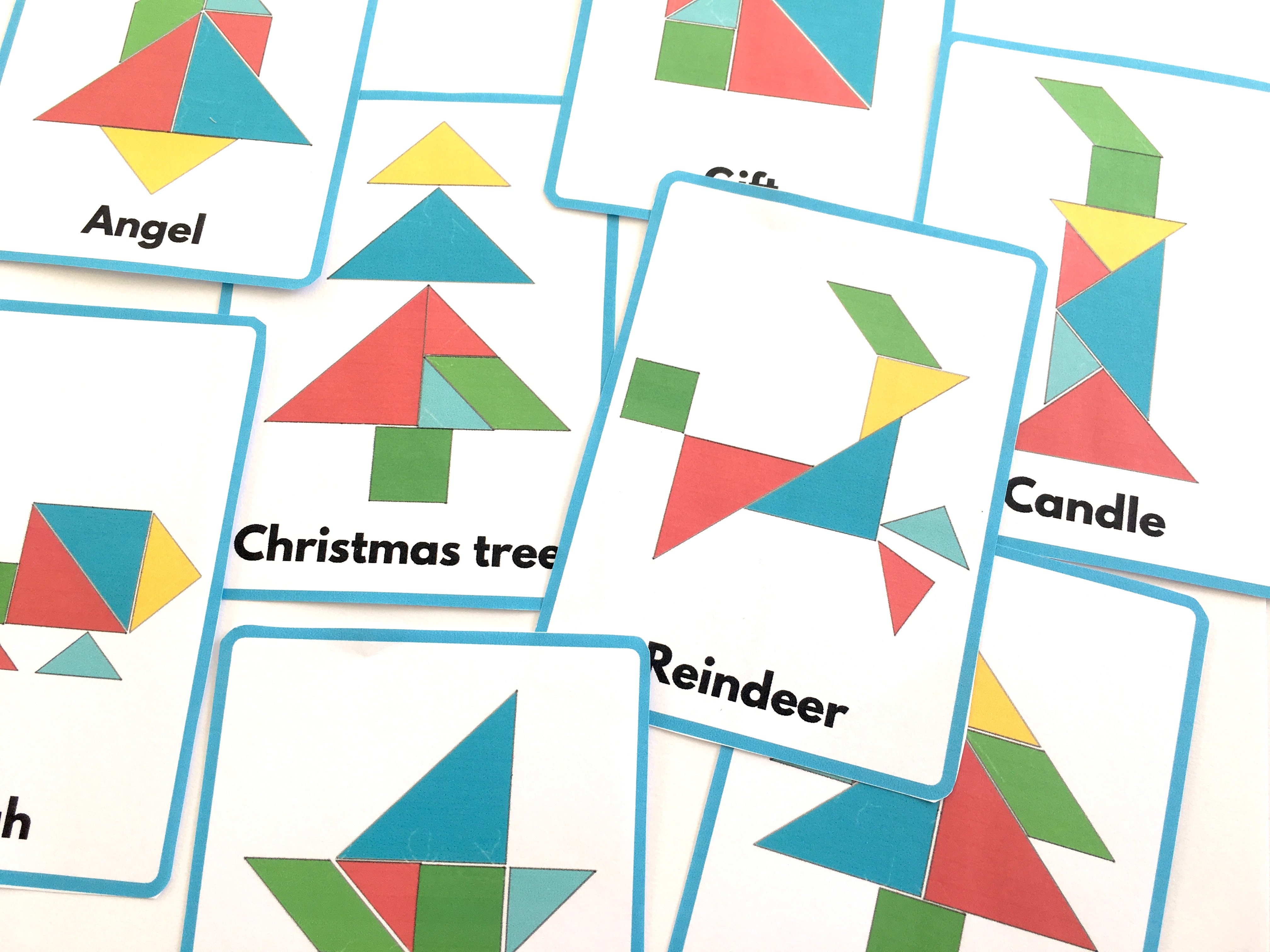 Christmas tangram patterns to print