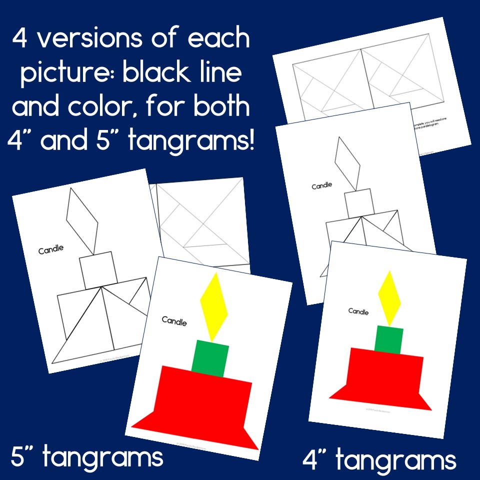 Christmas tangram puzzles printable d shapes math center tangrams made by teachers