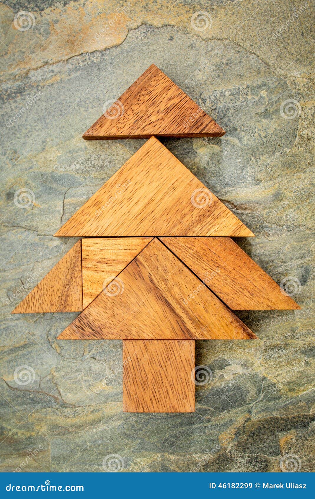 Tangram christmas tree stock image image of abstract
