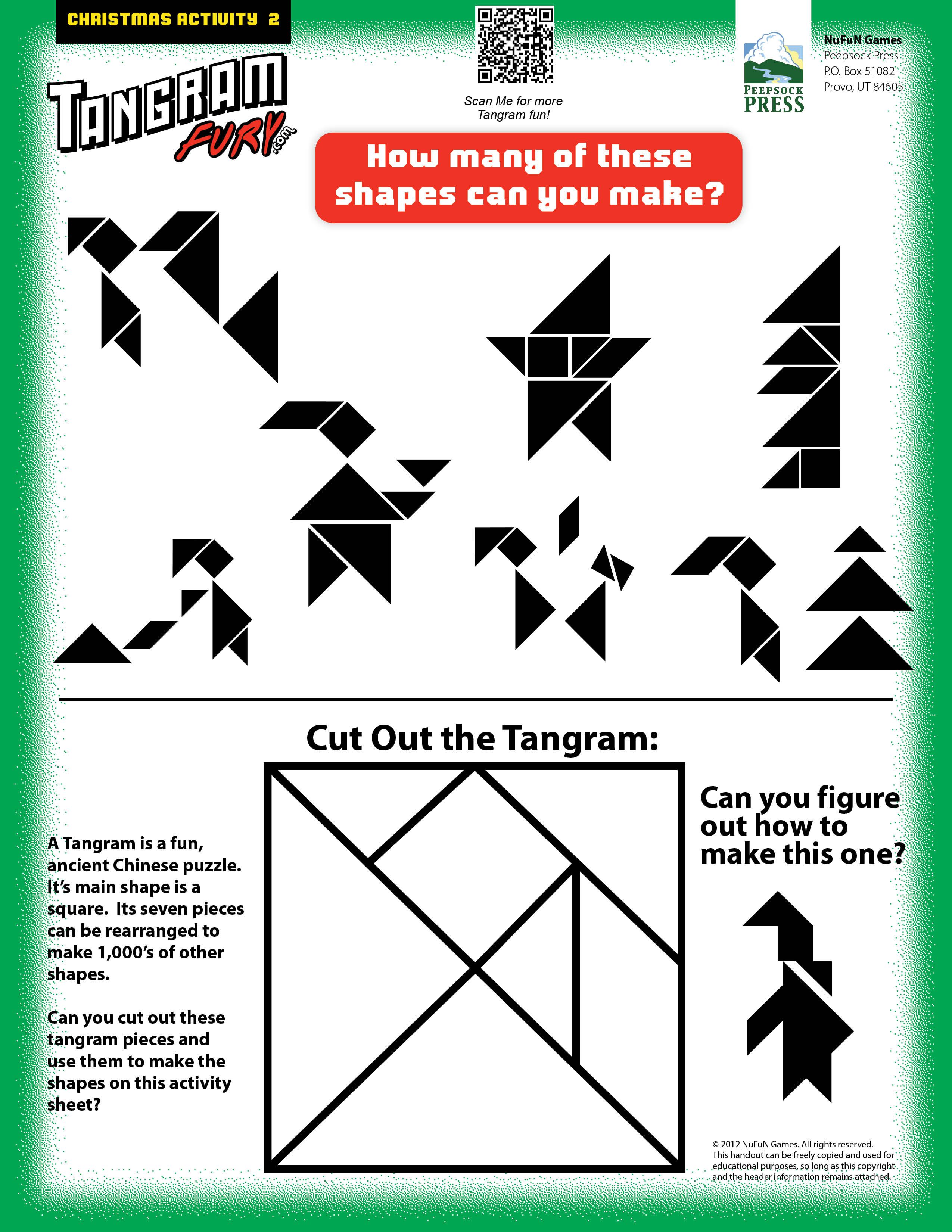 A tangram puzzle game fun christmas activities tangram christmas elf