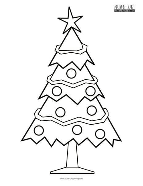 Christmas tree coloring page