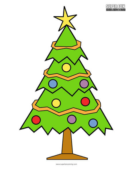 Christmas tree coloring page