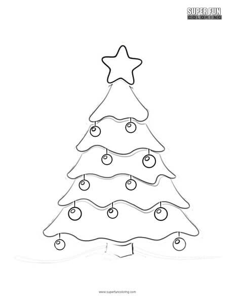 Christmas tree coloring page