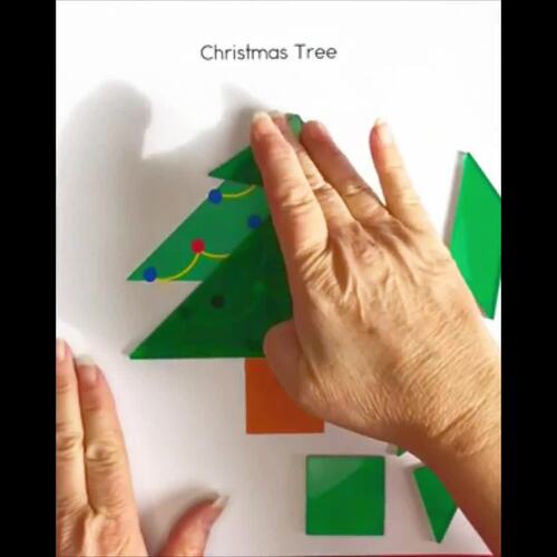 Christmas tangram puzzles printable tangrams d shapes math center