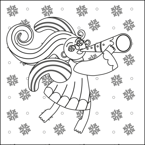 Christmas angel coloring page free printable coloring pages