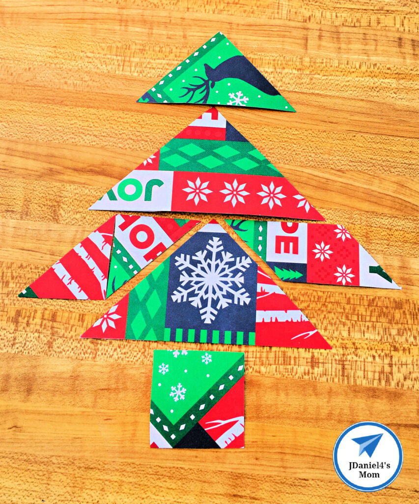 Old christmas cards make great tangrams