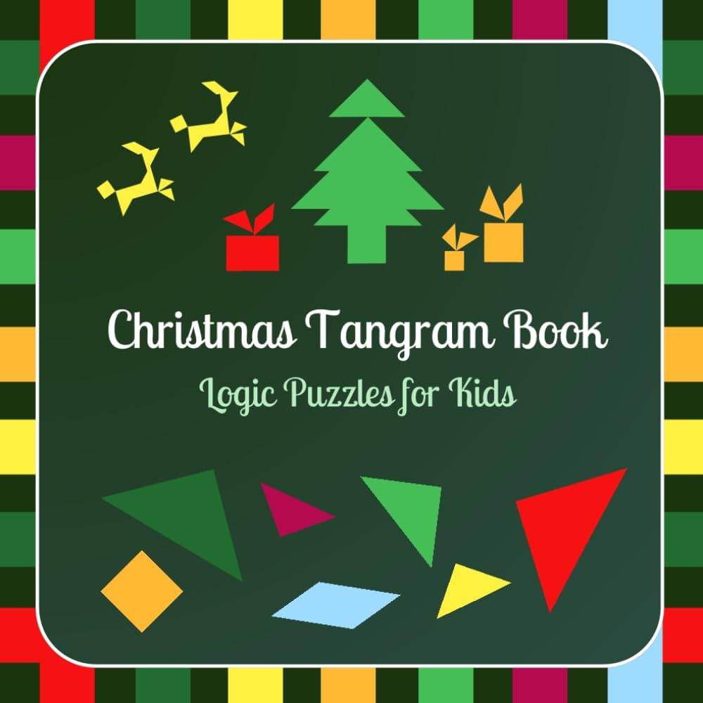 Christmas tangram book logic puzzles for kids holiday
