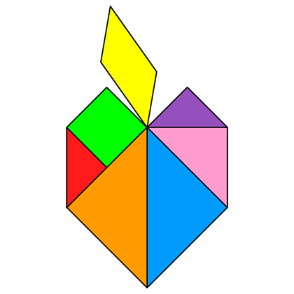 Tangram apple