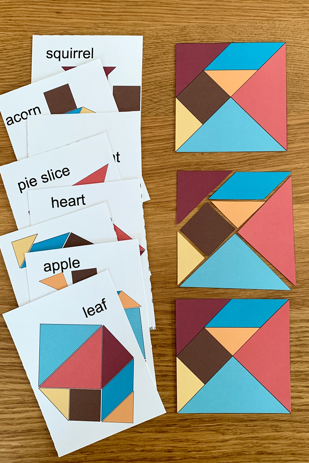 Printable thanksgiving tangrams