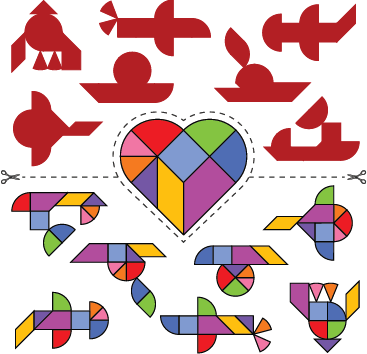 Tangram puzzles for kids