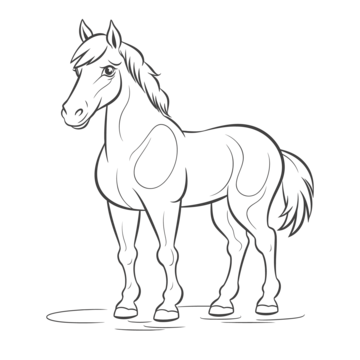 Simple horse outline png transparent images free download vector files