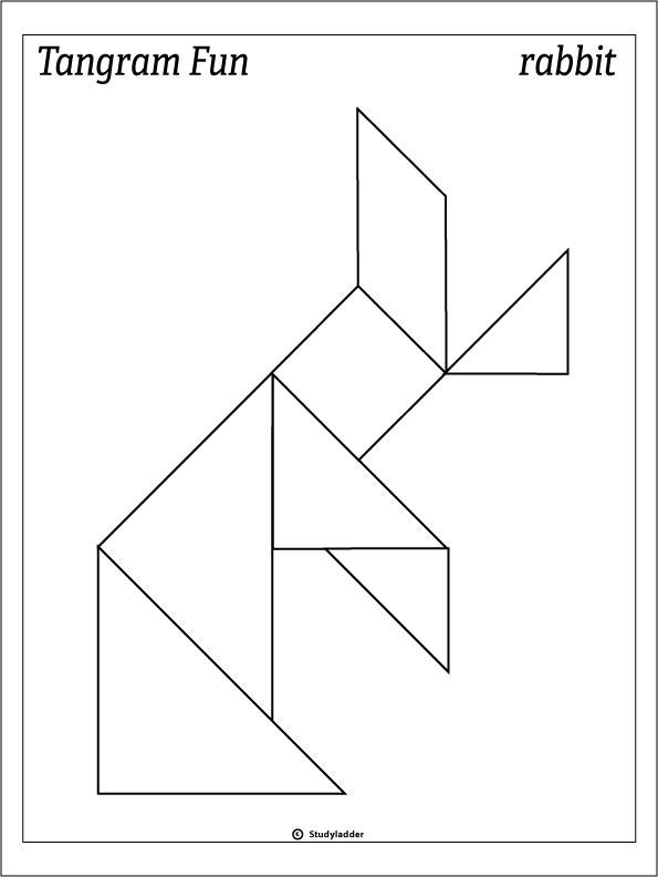 Tangram puzzle mat