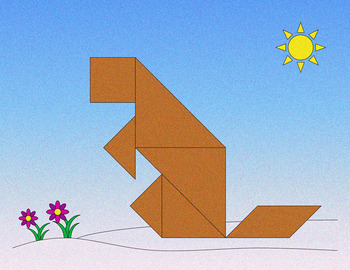 Tangram coloring pages