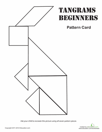 Easy tangrams puzzle worksheet education tangram tangram puzzles tangram patterns
