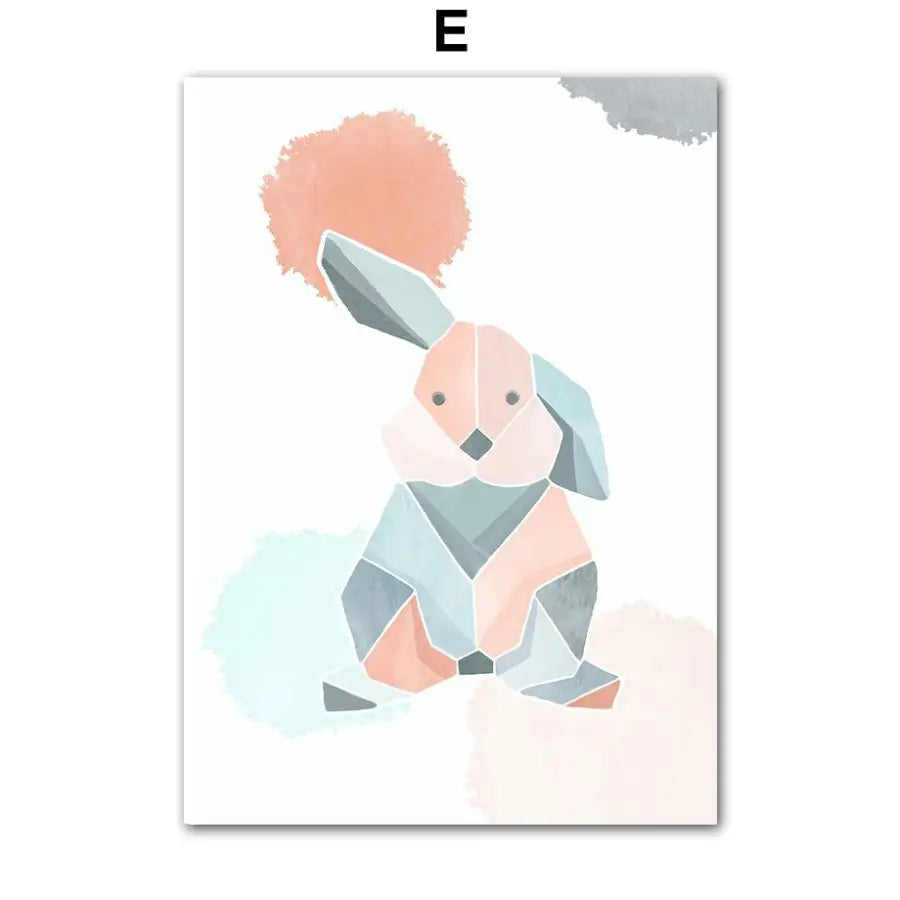 Tangram watercolor poster â