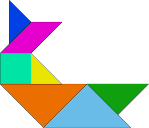 Tangram puzzle vector for free download