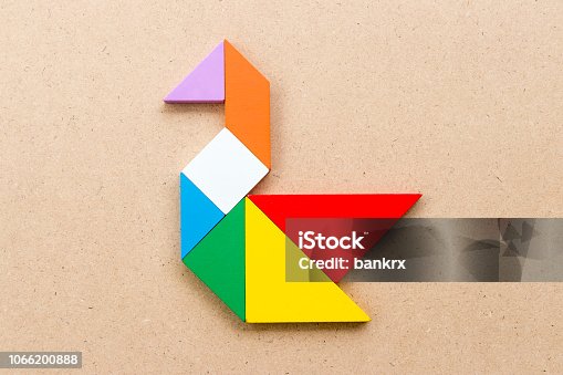 Swan tangram stock photos pictures royalty