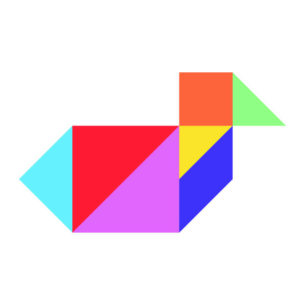 Swan tangram stock illustrations royalty