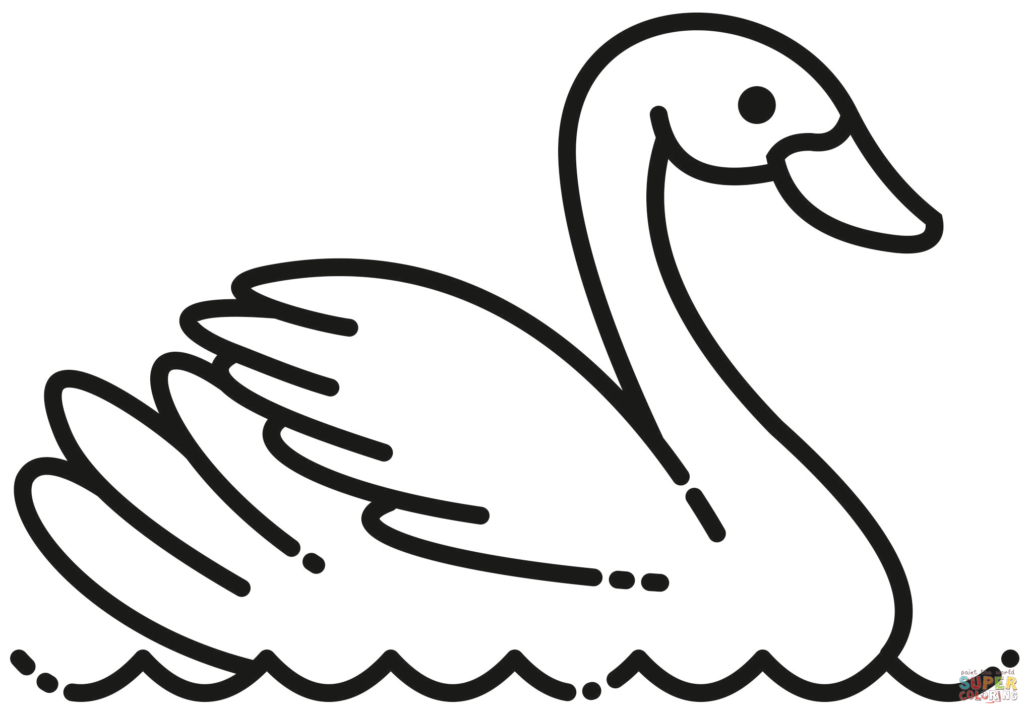 Swan coloring page free printable coloring pages